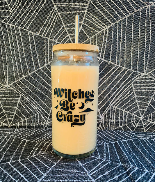 20 oz. Witches Be Crazy Glass Can