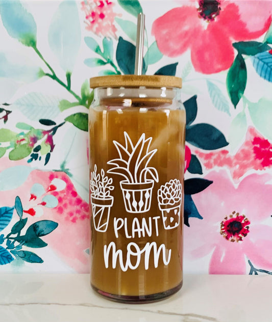 20 oz. Plant Mom Glass Can